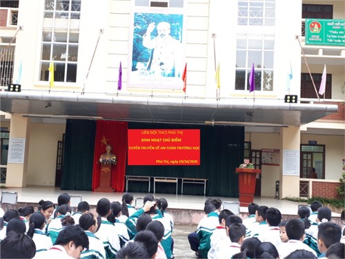 Trường THCS Phú Thị tuyên truyền công tác An toàn trường học cho HS